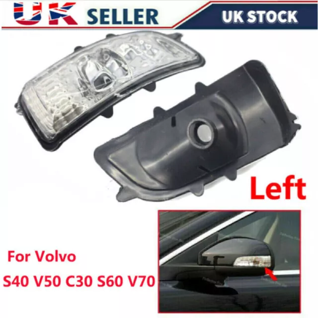 For Volvo C70 2007-2011 Door Wing Mirror Indicator Turn Light Lamp Lens Left Uk