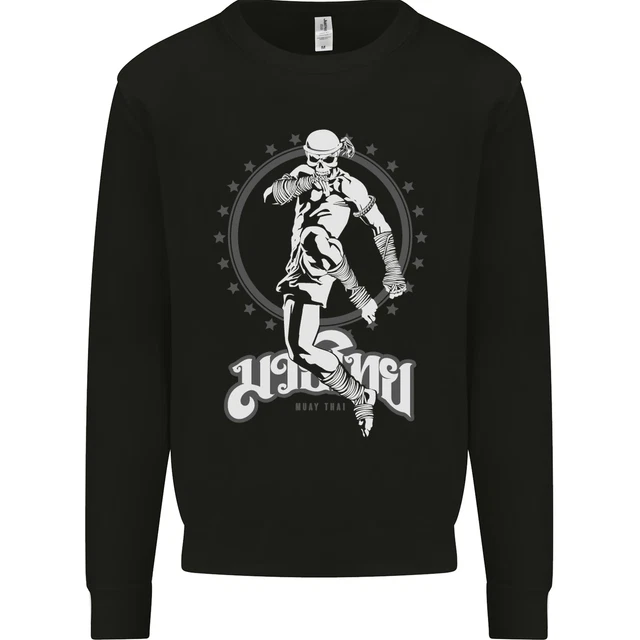 Muay Thai Skeleton MMA Mixed Martial Arts Kids Sweatshirt Jumper