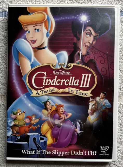 Cinderella III: A Twist in Time (DVD, 2007 Disney) Slipcover + Insert