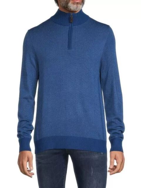 Tailorbyrd Authentic Half Zip Sweater - Men’s  Color Blue Sweater