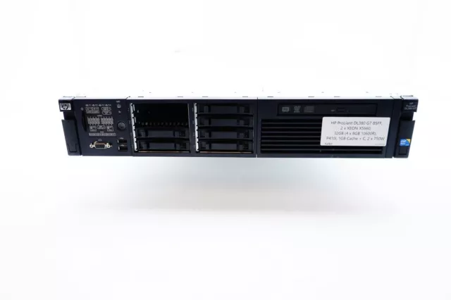 HP ProLiant DL380 G7 8SFF, 2 x XEON X5660, 32 GB, P410i, 1 GB Cache – DL380G7