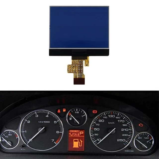 Écran LCD Remplacement Tableau De Bord Peugeot 407 / 407 SW / 407 Coupé 2004-2010 - Compatible A2C53119649 9658138580 - Affichage Net Et Clair