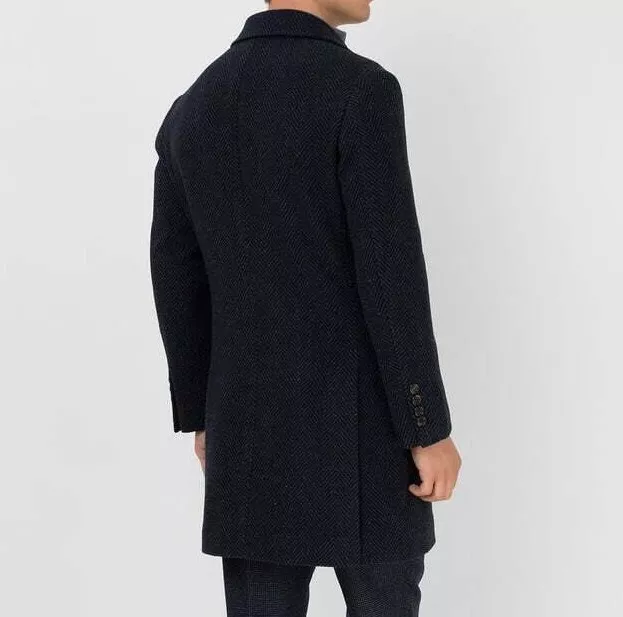 NWT $6495 Brunello Cucinelli Men's Cashmere Blend Herringbone Knit Coat  A242 3