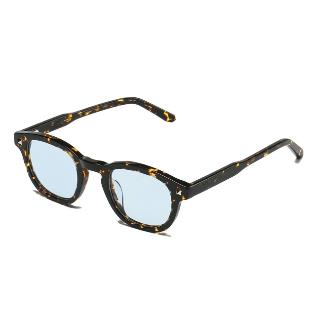 Occhiali da Sole tartaruga celeste polarizzate stile moscot