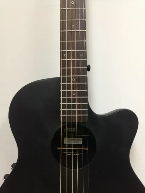 Light-Weight 38" Haze 836CEQMBK Round-Back Acoustic/Classical Guitar,EQ, Black 2