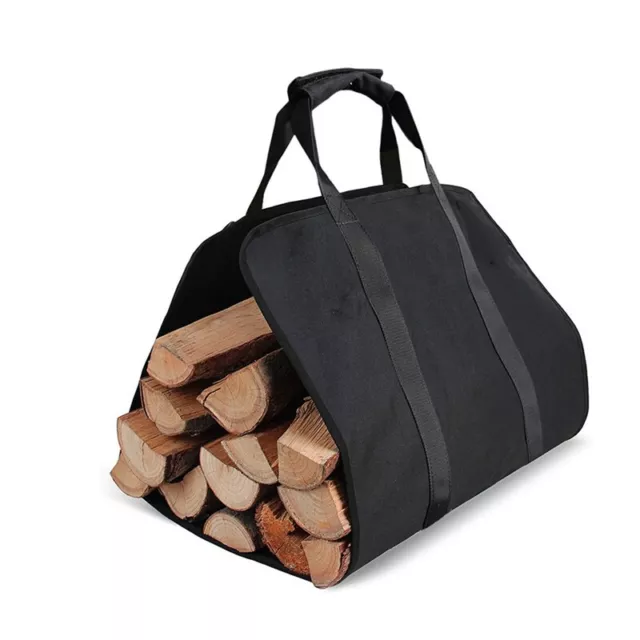 Outdoor Camping Canvas Bag Picnic Barbecue Firewood Carrying Bag Camping5909