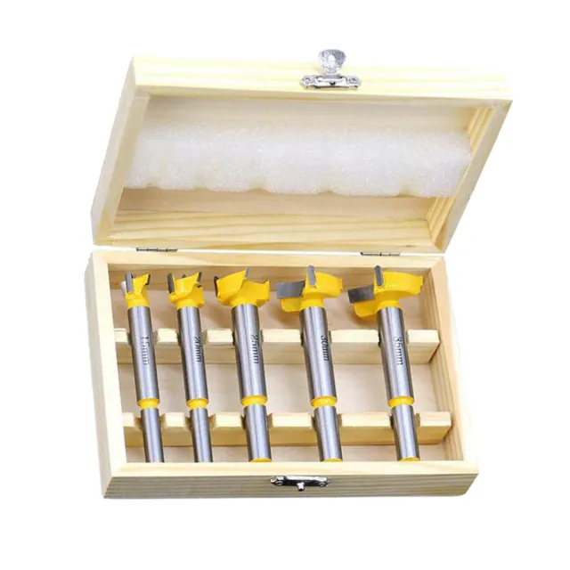 5 bits caja taladro taladro cortador de madera juego de brocas