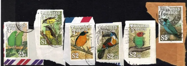 Trinidad & Tobago 1990 Birds Part Set Of 6 Values To $5 Fine Used On Paper