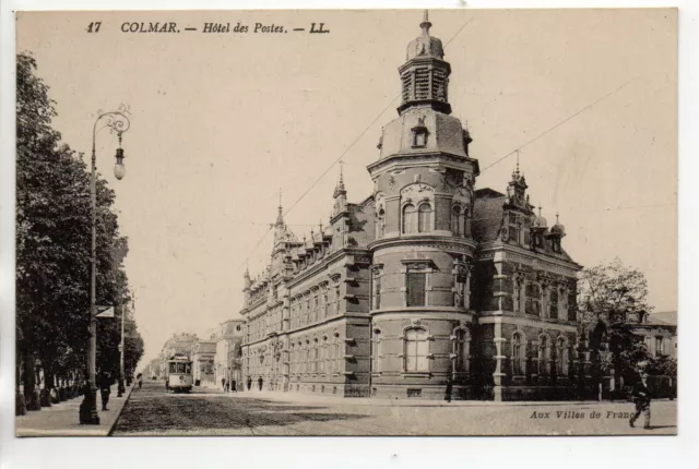 Thème LA POSTE - Bureau de Poste - CPA 68 - COLMAR -  la poste 2 - tramway