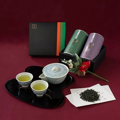 Japanese tea Green Gift Set Sencha Gyokuro Ginkaku Kinkaku Fukujuen 150g 140g