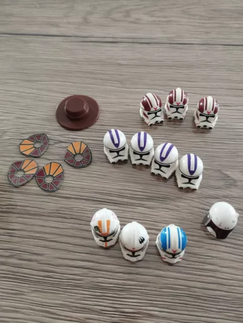 LEGO Star Wars, helmet accessoire Cad Bane, casques clone pauldrons, mandalorien