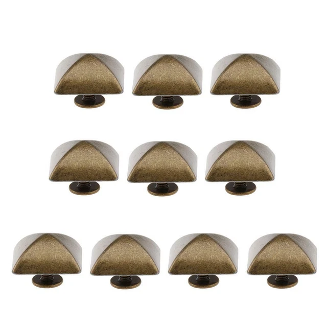 10 SETS SQUARE Pyramid Spike Rivet Studs Spots Punk DIY Leather Bags