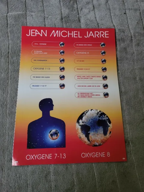 (Tpq23) Advert/Poster 11X8" Jean Michel Jarre : 'Oxygene'