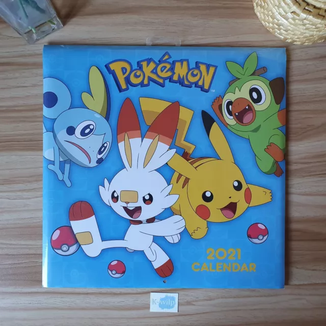 2021 Official Pokemon Calendar New & Sealed Danilo Square Wall Format Collectors