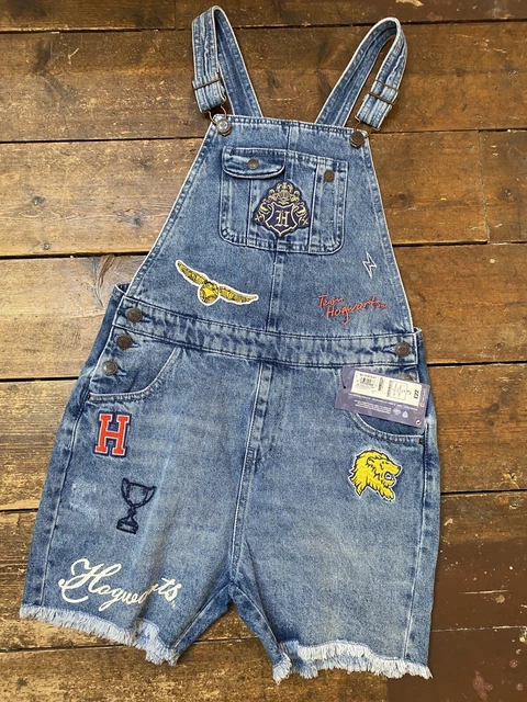 Pantaloncini M&S Harry Potter ragazze Dungarees età 12 anni nuovi con etichette