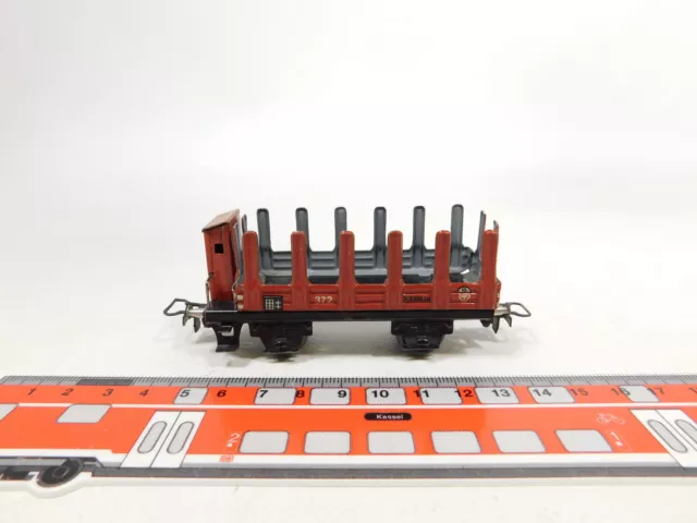 CW22-0,5# Märklin H0 00 AC 372 Blech-Rungenwagen Güterwagen mit Stummelachsen