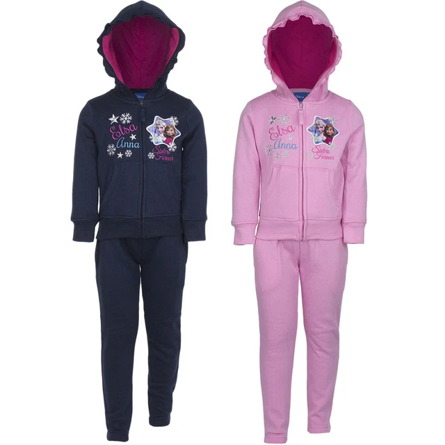 Tuta da Jogging Set Casual Ragazza Regina Del Ghiaccio Blu Rosa 104 110 116 #89