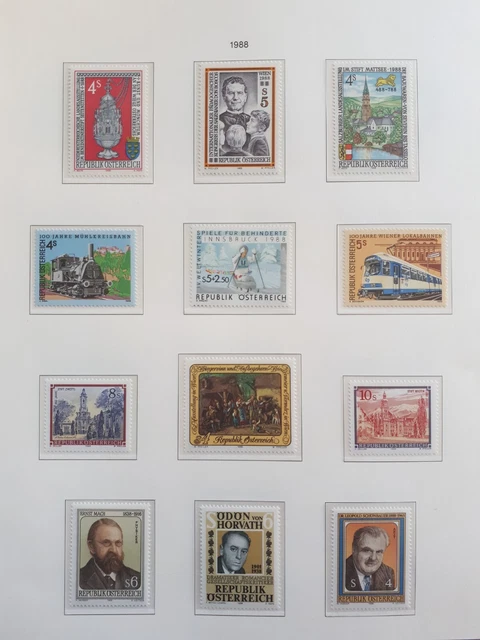 Österreich 23 Briefmarken 1988 postfrisch komplett aus KABE Teilsammlung