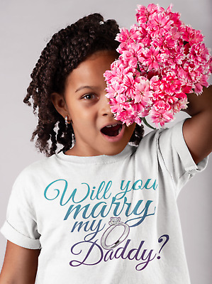 Vuoi sposare mio papà? Fidanzamento Matrimonio proposta di matrimonio Unisex T-shirt