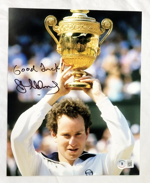 John McEnroe Signed 8x10 Photo Beckett BAS COA