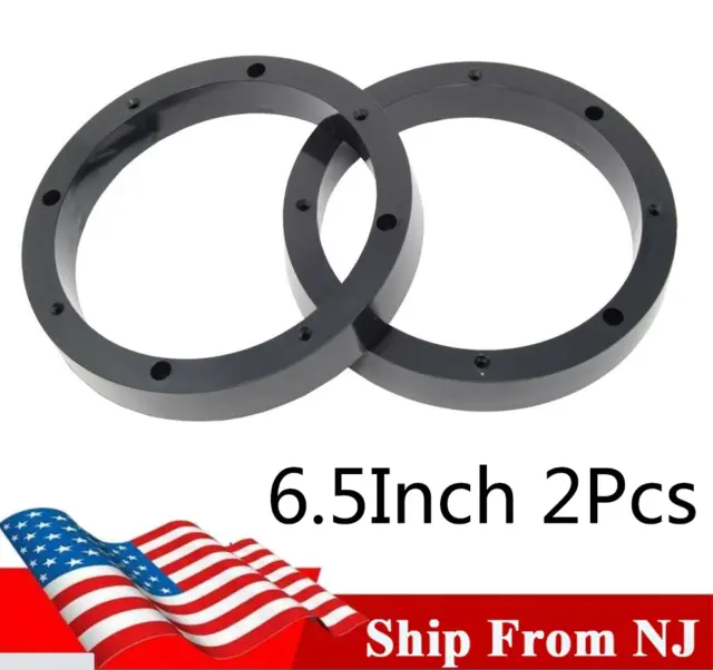 6.5 Inch Universal Car Audio Stereo Speaker Spacer Mounting Ring Adapter (2 Pcs)