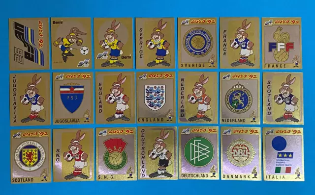 Figurine Panini Euro 92 Scudetti Badge Badges a Scelta UEFA Euro Sweden 1992