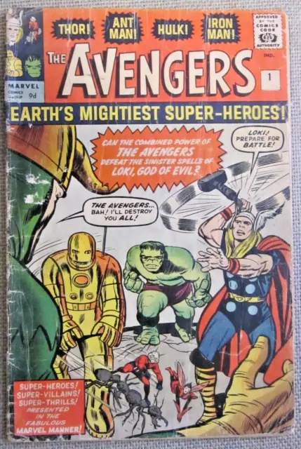 Avengers No.1  1963 , Iron Man , Thor , Ant Man , Hulk , Loki