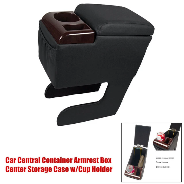 Universal Car Central Container Armrest Box Center Storage Case w/Cup Holder Kit