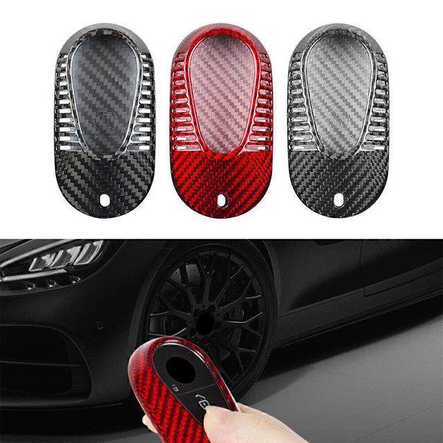 Carbon Fiber Car Key Fob Case Cover For Mercedes Benz S Class S400 S450l 2021