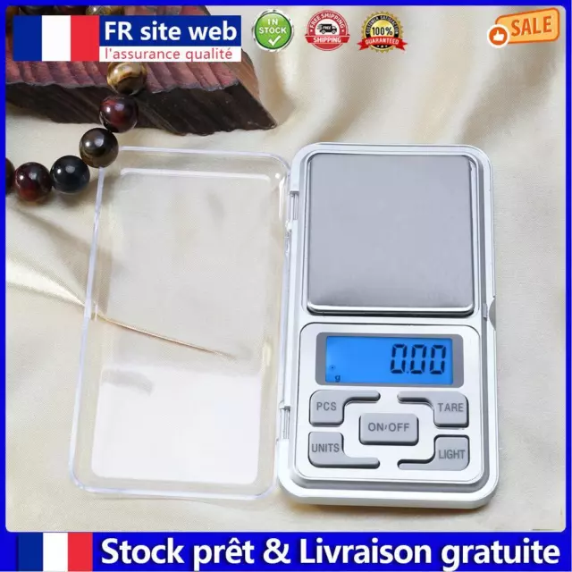 Mini balance numérique de précision Balance électronique pour bijoux (500 g/0,01