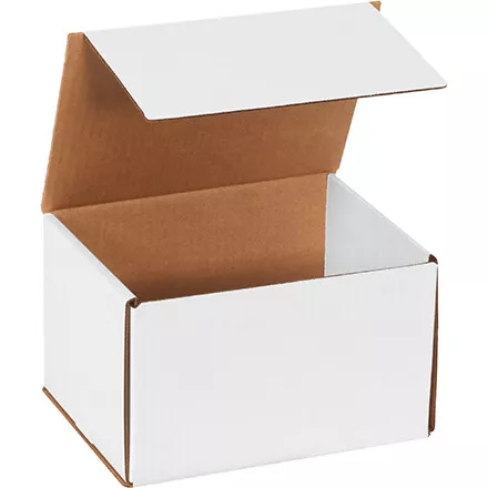 Secure Shipments: 8x6x5 White Corrugated Mailers - 50/Case