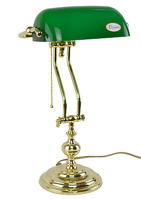 Lampada ministeriale ottone interruttore a catenella,lampada Churchill verde lm8