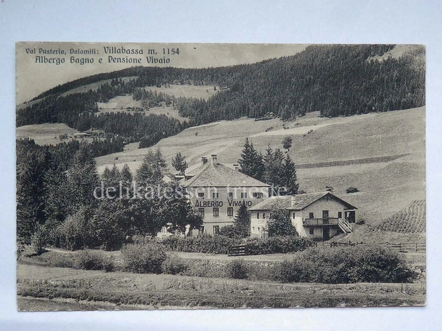 VILLABASSA Albergo Bagno Pensione Vivaio Val Pusteria Dolomiti Bolzano cartolina