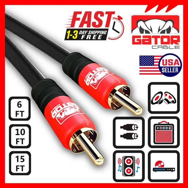 SUBWOOFER AUDIO CABLE 1 RCA To 1 RCA Coaxial Dual Layer Gold Plated