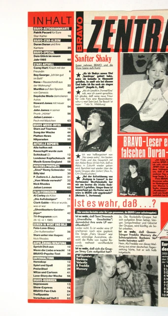 BRAVO Nr. 01/1984 Nena Billy Idol DEPECHE MODE NICK RHODES DURAN D. COREY HART 2