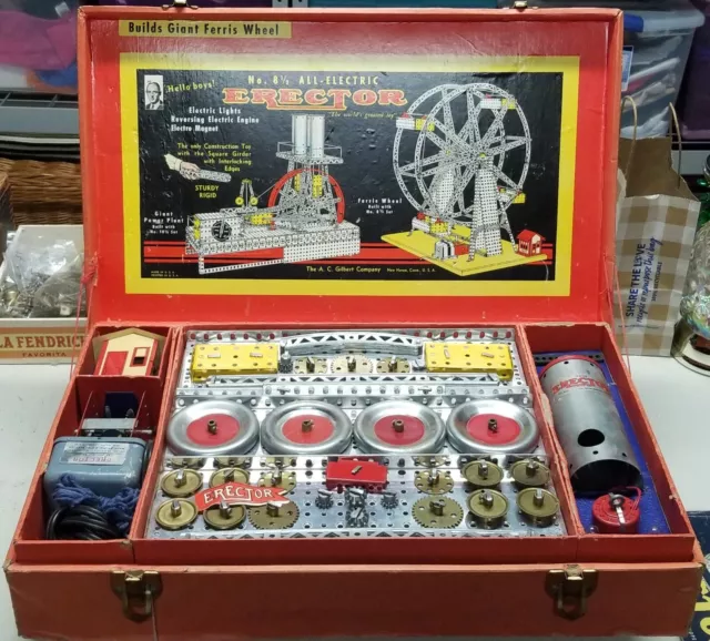 1951-52 A.C. Gilbert No. 8-1/2 All Electric Erector Set; Complete