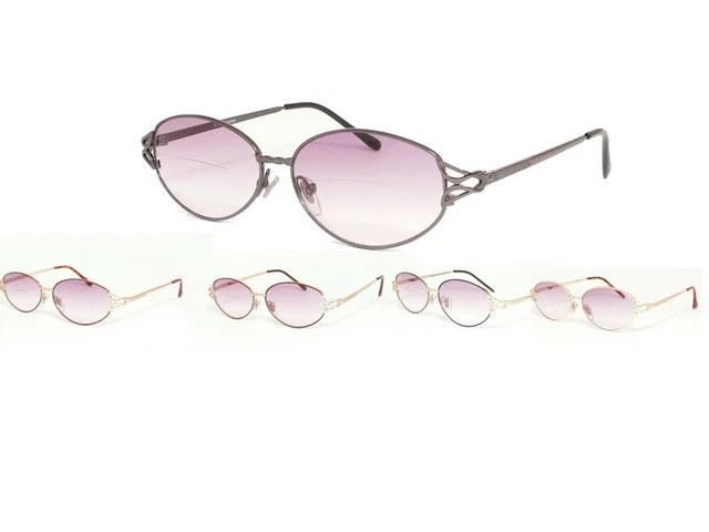 Lunettes De Lecture Bifocales - Verres Bifocaux Loupe - Monture Noir/marron/doré - Neuf Avec étiquettes