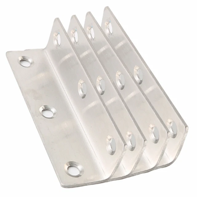 Angle Bracket Metal Corner Brace L Shaped Right Angle Bracket 80x20mm, 4pcs