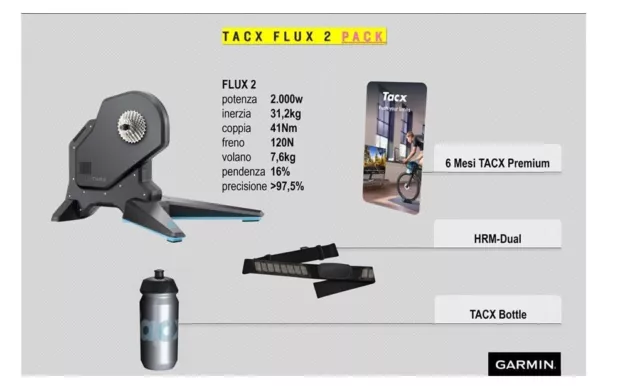 Tacx Rodillo Tacx Flux 2 Smart + Pulsómetro