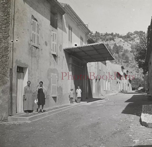 FRANCE Family Village c1930 Photo Stereo Glass Plate Vintage P30L1n7