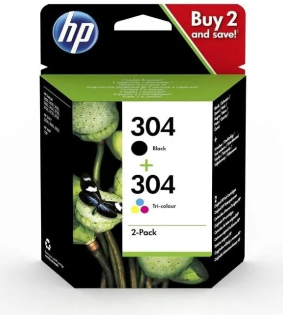 HP 304 MULTIPACK Nero e Colore bipack inkjet Standard ORIGINALE 3JB05AE