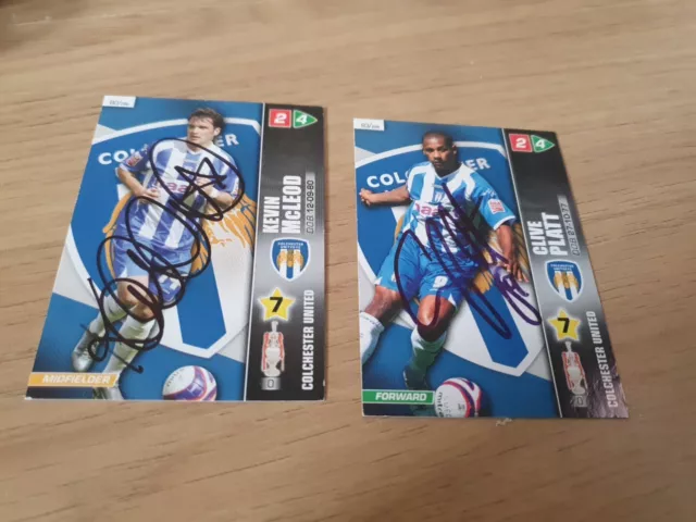 Colchester United Footballers Hand Signed Autographs