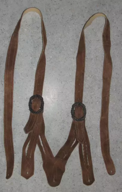 Norwegian Trachten- Suspenders IN Wooden Decor Swinging Mobile Cock Braun To