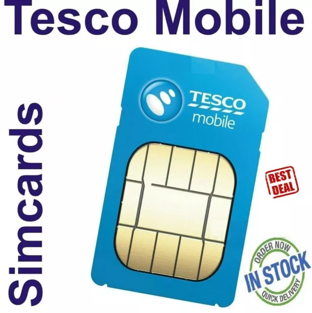 Tesco Mobil (SIM Card + 5G Data) Super Talk Data and Text pack We Ship WorldWide