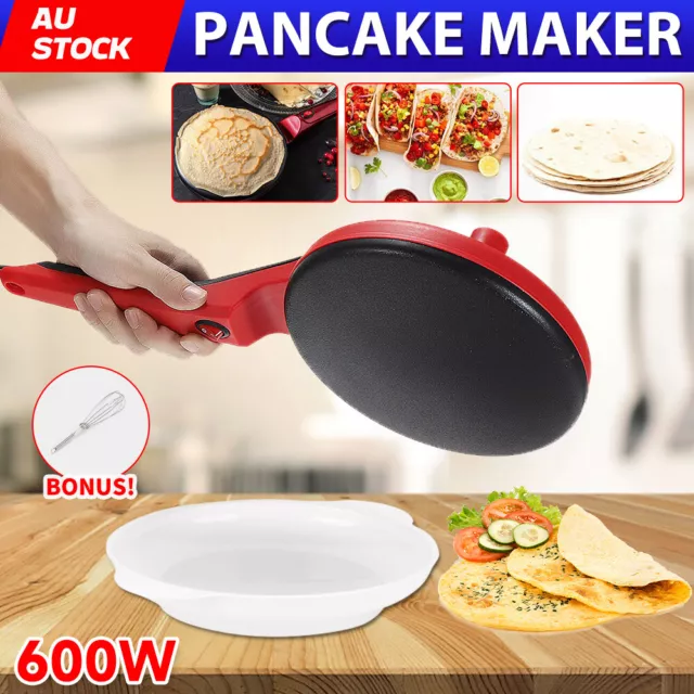 Electric Pancake Maker Egg Crepe Cooking Machine Non Stick Frying Pan Griddle