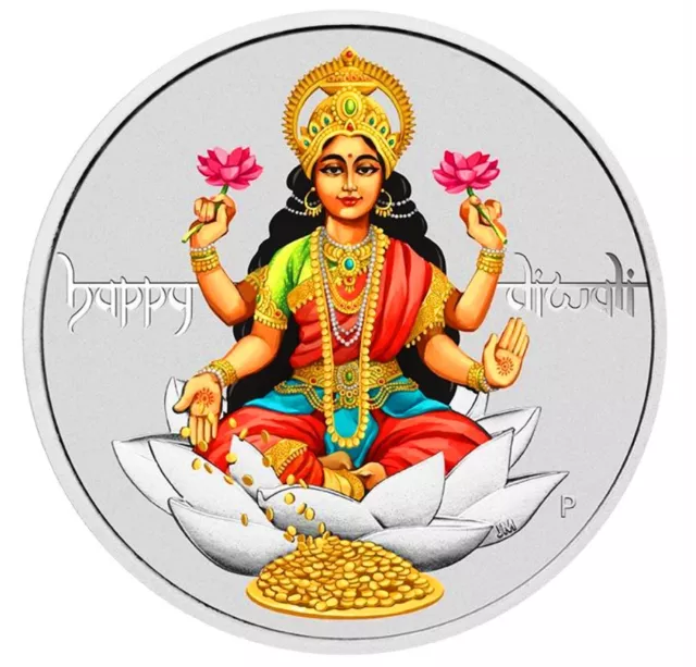 2017 Tuvalu Diwali Festival 1oz .9999 Silver $1 Coin Mint-Sold-Out