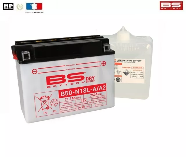 Batterie Moto Haute Performance  BS-BATTERY C50-N18L-A /A2 12V 20Ah