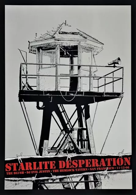 Starlite Desperation POSTER Firehouse Silkscreen Chuck Sperry Signed Ron Donovan