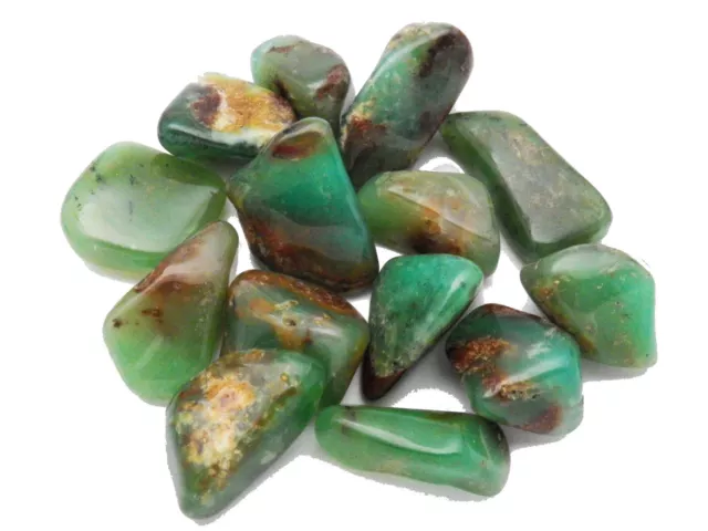 CHRYSOPRASE gemmy tumbled stone Gemstone Australia size Lg 8.1-15 grams