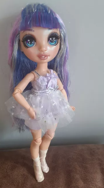 Rainbow High Doll. Violet Willow Series 1 in Original Dress and Shimmery Socks.